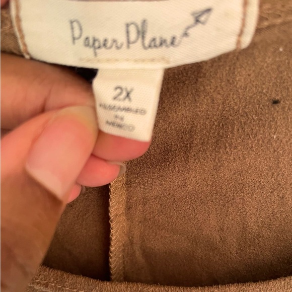 Brown Suede Short Dress - Picture 3 of 4